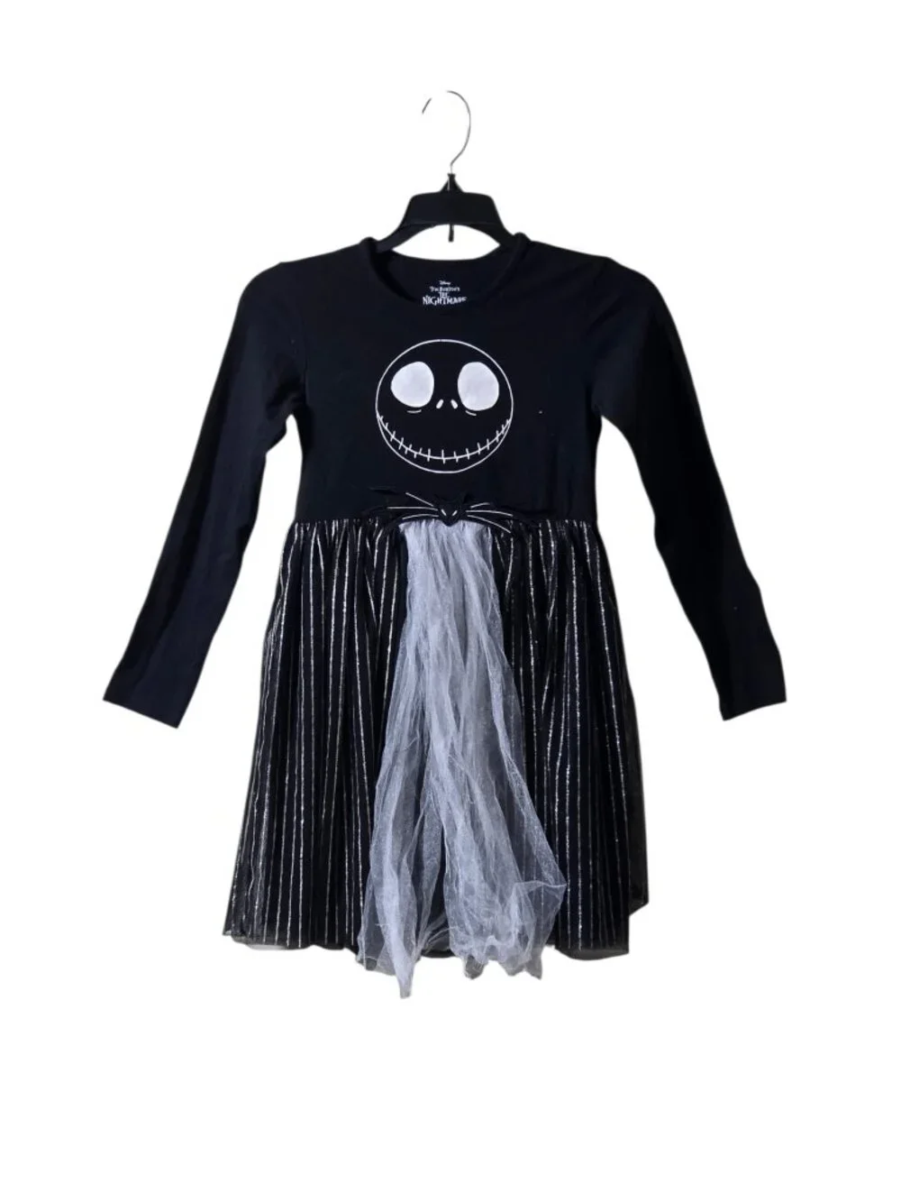 Disney Nightmare Before Christmas Jack Skellington Dress Girls Black Halloween